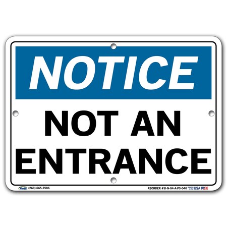 Vestil Polystyrene Sign, 7-1/2" Height, 10-1/2" Width, Polystyrene, Rectangle, English SI-N-04-A-PS-040
